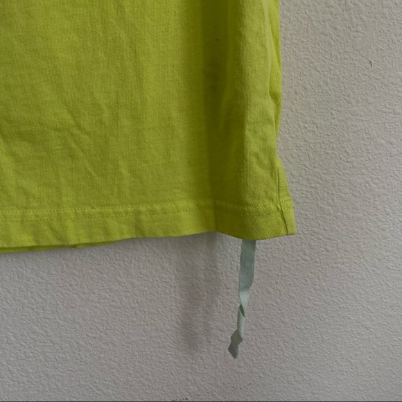 Off White Short Sleeve Contracting Safety First Neon Tee T Shirt - Picture 5 of 8